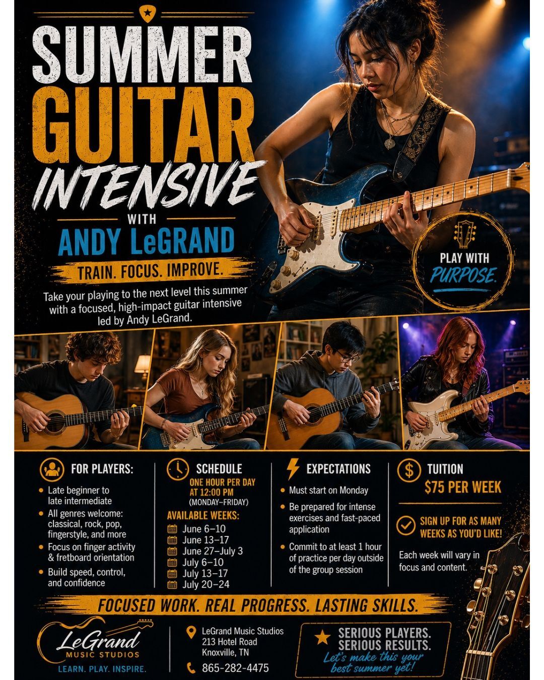 Summer Guitar Intensive with Andy LeGrand in Knoxville -2026